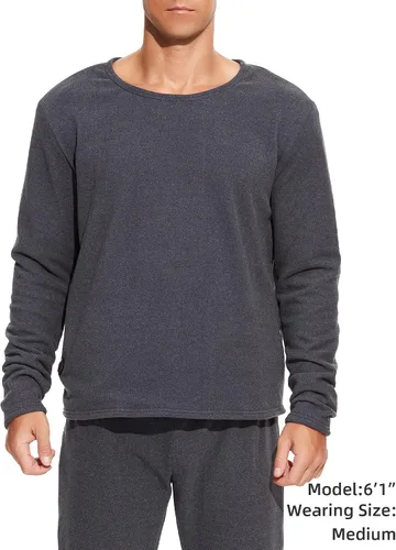 Vista 4 de Venustas Men's Heated Shirt Thermal Underwear with 5V Battery Pack, Winter Warm Base Layer Top & Bottom Set Long Johns