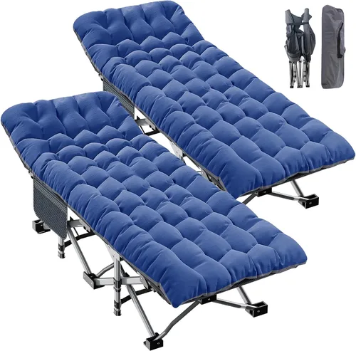 Vista 13 de ABORON - Catre de campamento XXL de 32 pulgadas para adultos, catre de dormir extra ancho de gran