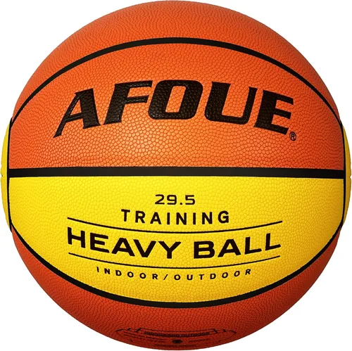 Vista 15 de Quality Faux Leather Heavy Training Basketball 29.5/28.5" Size 7/6 Negro estrellado