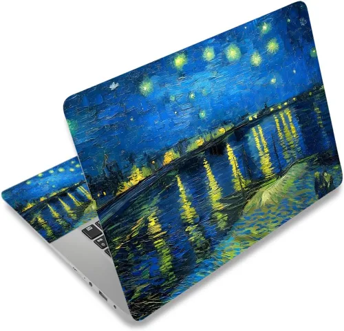 Vista 17 de Adhesivo para laptop de 12.1-15.6 pulgadas, calcomanía reutilizable universal de vinilo para laptop, protector de arte impermeable en color panal