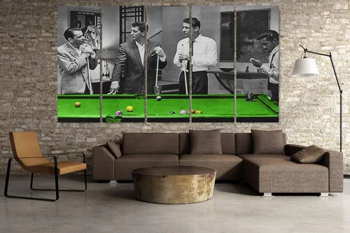 Vista 8 de Blaze Canvas Rat Pack Playin Pool - Lienzo decorativo para pared (3 piezas, mediano)