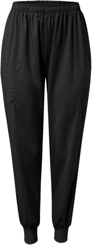 Vista 5 de Conjunto de uniforme médico para mujer, elástico en 4 direcciones, bolsillos ligeros, cuello en V, conjunto de ropa quirúrgica con cordón elástico