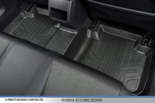 Vista 4 de SMARTLINER - Juego de tapetes de piso de ajuste personalizado de 2 filas compatibles con Honda Accord 2018-2022