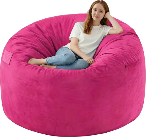 Vista 52 de Silla de Puf de 2 pies, Sillas de Puf Cómodas con Relleno de Espuma Viscoelástica, Sofá de Puf Esponjoso con Cubierta de Terciopelo Holandés, Sillas