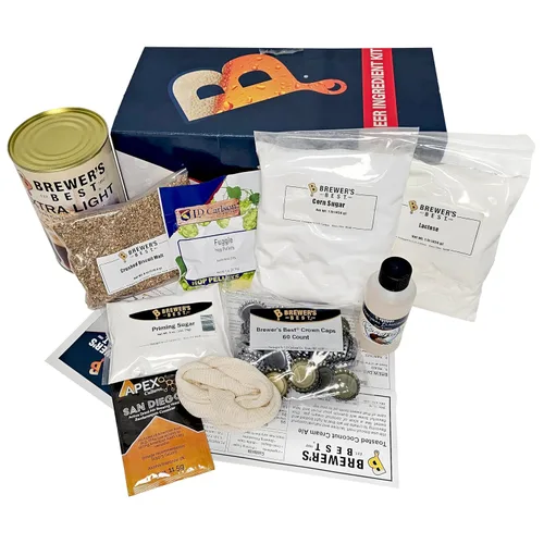 Vista 4 de Brewer's Best Kit de ingredientes de cerveza casera -5 galones (crema de coco tostada Ale)