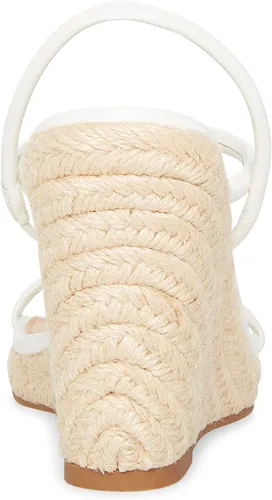 Vista 3 de Steve Madden Sandalias de tacón Udell para mujer, Cuero Blanco