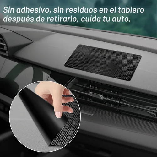 Vista 4 de Tapete de goma antideslizante para salpicadero, tamaño de 10.6 x 5.9 pulgadas, tapete antideslizante para automóvil, accesorios de salpicadero