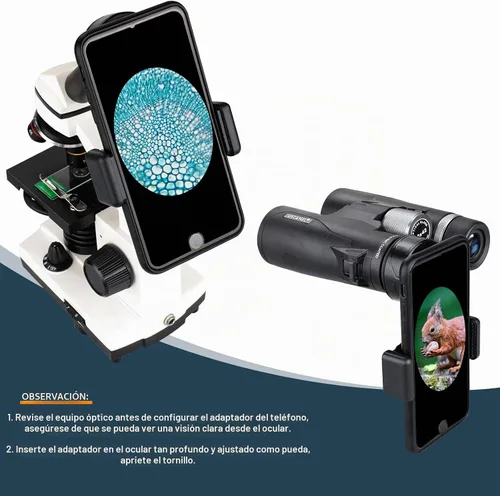 Vista 6 de LAKWAR Adaptador de teléfono para telescopio, soporte universal