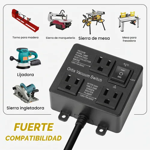 Vista 8 de Interruptor de vacío automático, interruptor de vacío Ortis para más herramientas eléctricas, retarda el encendido/apagado del vacío para evitar