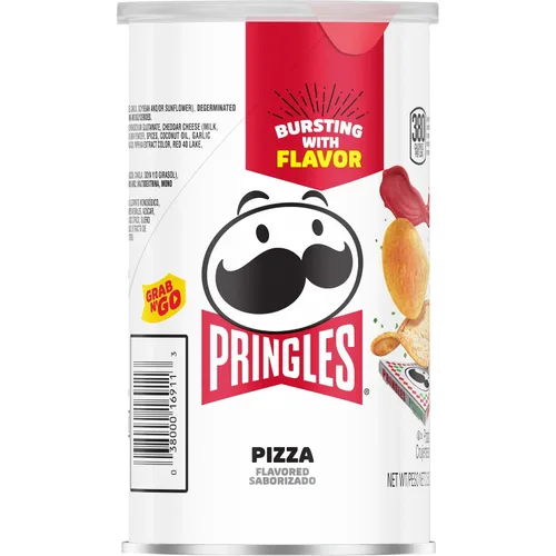 Vista 8 de Pringles Papas fritas de patata, aperitivos para el almuerzo, aperitivos para llevar, Grab n' Go, pizza (12 latas)