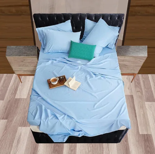 Vista 7 de Mocassi Juego de sábanas tamaño individual, sábanas y fundas de almohada de hotel de lujo de 1800 Premier, sábanas ultrasuaves, transpirables