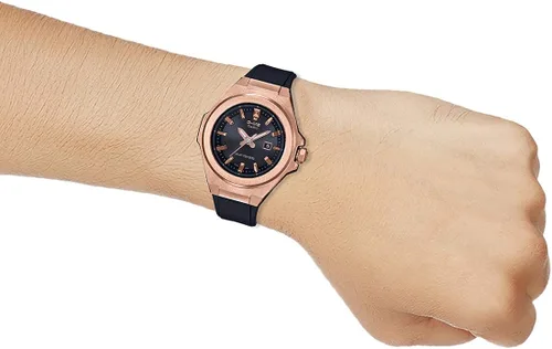 Vista 6 de Casio Reloj analógico casual de cuarzo para mujer Baby-G Casio MSG-S500G-1A, Blanco