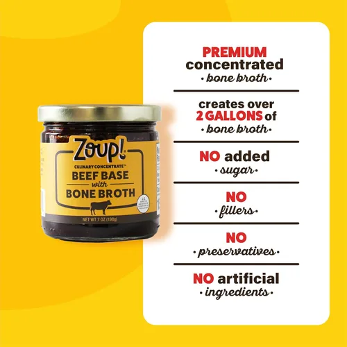 Vista 3 de Zoup! Concentrado culinario de caldo de hueso de res, paquete de 1, 7 onzas