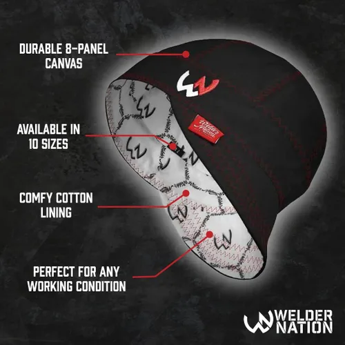 Vista 3 de Welder Nation 8 paneles suaves, 8 oz peso peso peso algodón tapa de soldadura, durable para la seguridad y protección durante la soldadura