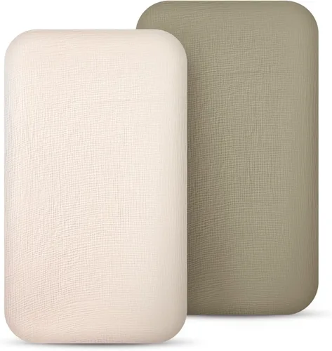 Vista 13 de lulumoon Sábanas de Moisés de Muselina para Bebé: Sábanas de Moisés de Algodón Neutras para Niños y Niñas - Ajustadas para Óvalo, Rectángulo o Reloj