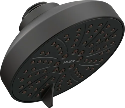 Vista 7 de Moen Brushed Nickel Six-Function 4-1/2" Diameter Spray Head Eco-Performance Showerhead, 6512EP15BN
