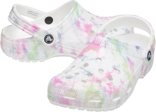 Vista 98 de Zuecos Crocs clásicos con diseño de teñido anudado marmoleado para mujer