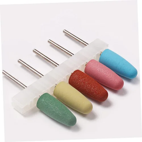 Vista 3 de 10 piezas de pulidor de uñas de salón de manicura suministros de arte de uñas brocas de goma brocas de lijado de uñas brocas de manicura brocas