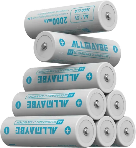 Vista 7 de XTAR Baterías de litio recargables AA de 1.5 V, 2000 mAh, alta tasa de descarga (2.5 A) para controladores de juegos, linternas, juguetes y más