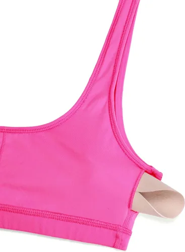 Vista 9 de CRZ YOGA Butterluxe - Mini brasier para mujer, cuello redondo, de bajo impacto, inalámbrico, deportivo, yoga, acolchado, para entrenamiento