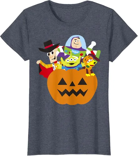 Vista 10 de Disney Pixar Toy Story - Camiseta de calabaza de Halloween, Negro