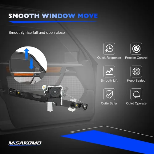 Vista 6 de Regulador de ventana, compatible con BMW 3 E90 E91 2006-12 323i 325i 325xi 328i 328xi 330i 330xi 335d 335i 335xi xDrive M3 BMW 3 Elevaluna trasero