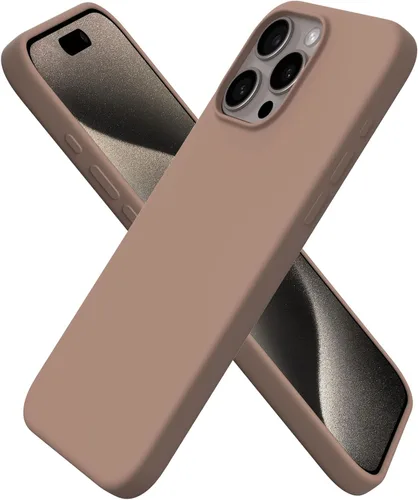 Vista 29 de ORNARTO Funda compatible con iPhone 15 Pro Max de 6.7 pulgadas, de silicona líquida delgada, de 3 capas, de gel suave, protectora, a prueba
