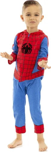 Vista 3 de Marvel Avengers Spider-Man Zip Up Cosplay Coverall Newborn to Little Kid
