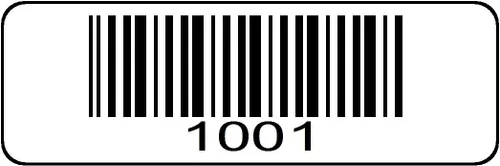 Vista 2 de 1000 etiquetas numeradas, 0001 a 1000 rollos de códigos de barras serie preimpresos, calcomanías secuenciales de código de barras de 1-1/2 x 1/2