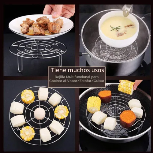 Vista 6 de Estante de vapor, estante de vapor redondo de acero inoxidable 304, soporte