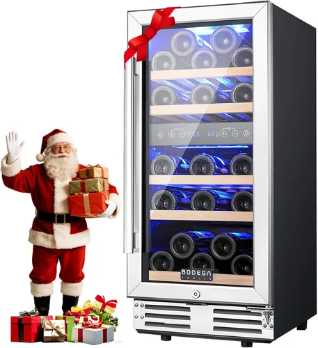Vista 12 de BODEGA COOLER - Enfriador de vino de 24 botellas para el hogar y la cocina, mini refrigerador para dormitorio, refrigerador de vino con control