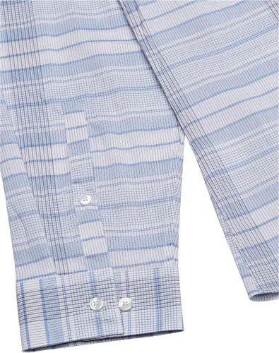Vista 2 de Calvin Klein Camisa de vestir para hombre Xtreme Slim Fit Stain Shield Stretch Check
