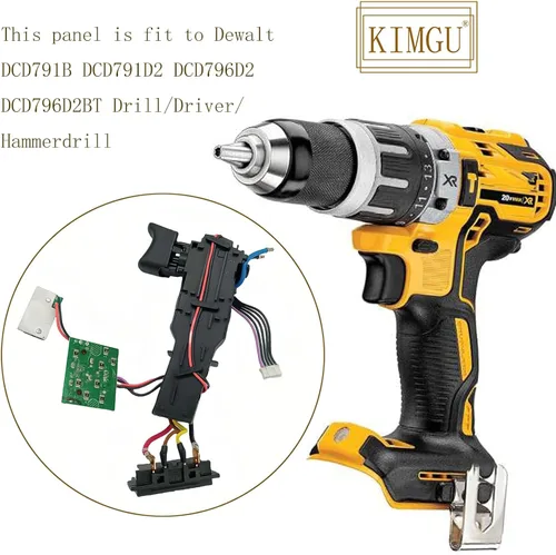 Vista 4 de El panel de control del interruptor N442096 Kimgu N438606 reemplaza para el interruptor Dewalt DCD796 DCD791 DCD796D DCD796B DCD791B DCD791D DCD791P2