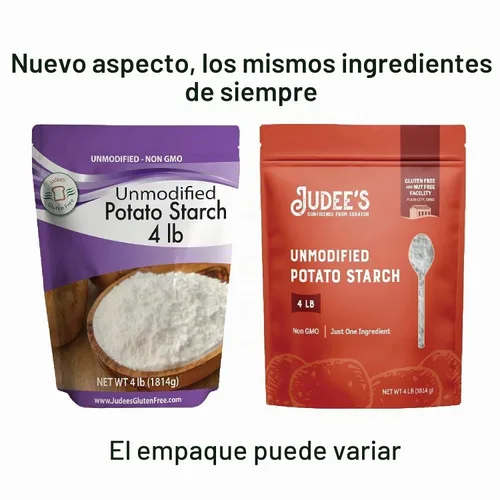 Vista 4 de Judee's - Almidón de patata sin modificar de 4 libras, solo un ingrediente, ideal para empanar, engrosar, cocinar y hornear, 100% sin OMG, sin