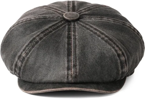 Vista 2 de BOTVELA Gorra plana vintage de 8 paneles para hombre, estilo Baker Boy, Gatsby, Ivy