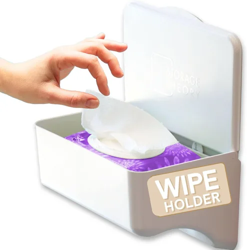 Vista 13 de Soporte para toallitas para baño – Organizador adhesivo de montaje en pared para toallitas húmedas – Estante de toallitas de inodoro de baño