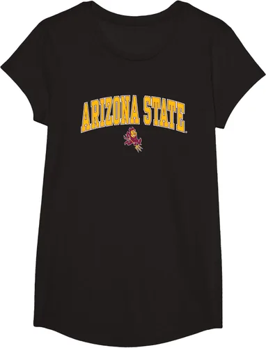 Vista 4 de Arizona State Sun Devils Arch Over Mascot Camiseta, Negro