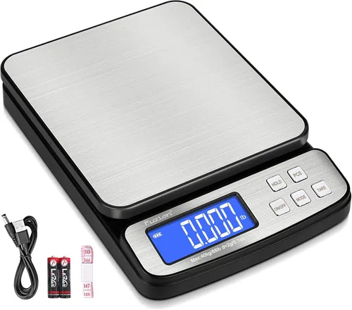 Vista 9 de Fuzion Báscula de envío, escala postal digital precisa de 86 lb/0.1 oz con función de retención y tara, escala de franqueo para paquetes y correo