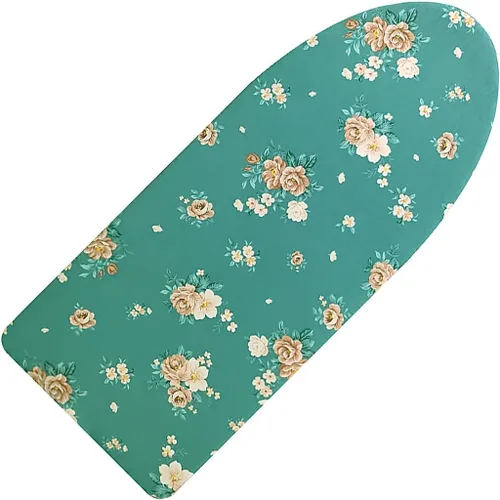 Vista 6 de Funda y almohadilla pequeña para tabla de planchar de 12 x 32 pulgadas, 3 pares de correas de cierre de , bordes elásticos, mini cubierta de algodón