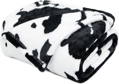 Vista 55 de Manta de vaca para niños de 40 x 50 pulgadas, ropa de cama de forro polar ultrasuave para niños y niñas, manta ligera para cochecito de bebé, bonita