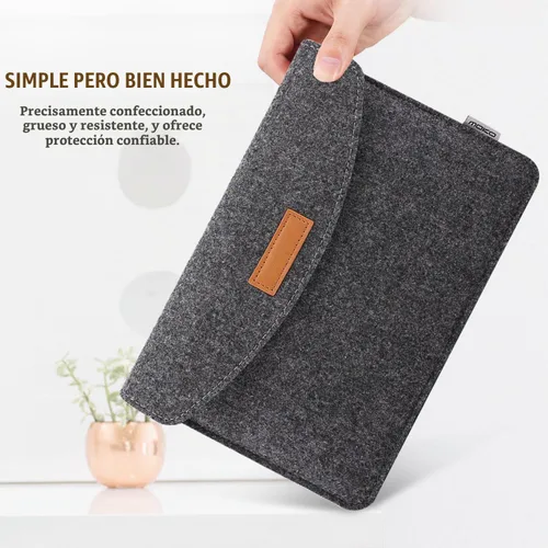 Vista 4 de Moko Funda de 7-8 pulgadas, funda protectora portátil para tableta de Gris-oscuro