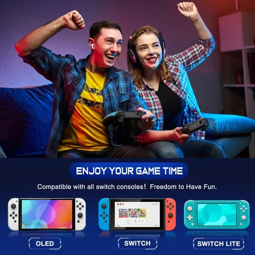 Vista 8 de Controlador de interruptor inalámbrico para Nintendo SwitchLiteOLED, controlador de interruptor con una sensación táctil del mouse en los botones