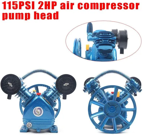 Vista 3 de Munsinn 2HP 115PSI doble cilindro V-tipo compresor de aire bomba bomba herramientas de aire 1.5KW