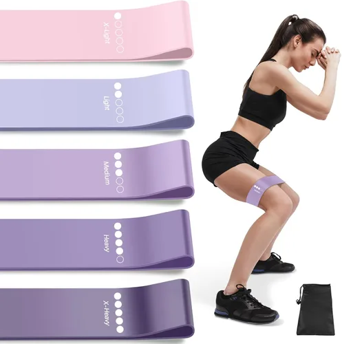 Vista 9 de Resistance Bands for Working Out, 5 Levels Elastic Exercise Bands