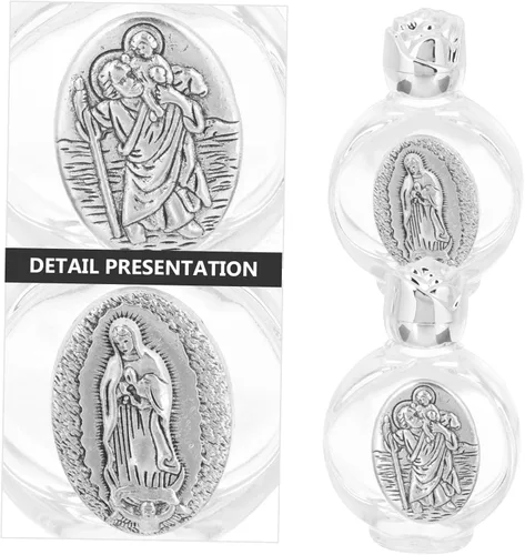 Vista 4 de ABOOFAN 6 unidades para aceite Jesús cristiano oro Pascua aceites tonos decoraciones contenedor agua esencial vidrio festival recargable bautismo