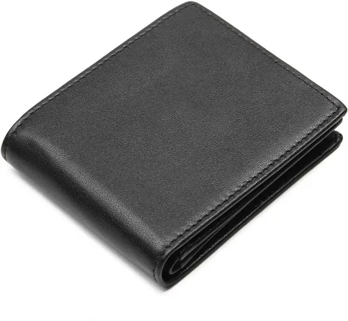 Vista 2 de Polare - Cartera plegable de piel de caballo loco natural para hombre, con bloqueo RFID