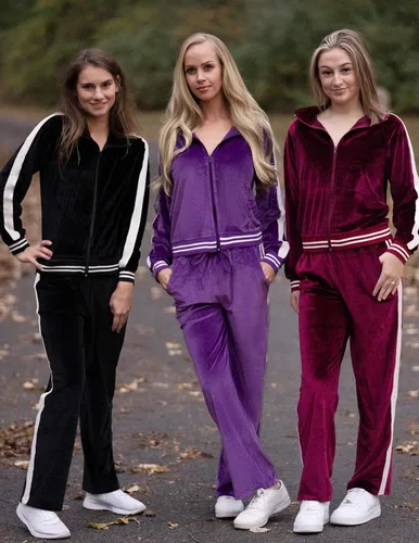 Vista 4 de Ekouaer Conjunto deportivo de terciopelo de terciopelo para mujer, 2 piezas, sudadera con cremallera y pantalones deportivos con bolsillos, tallas