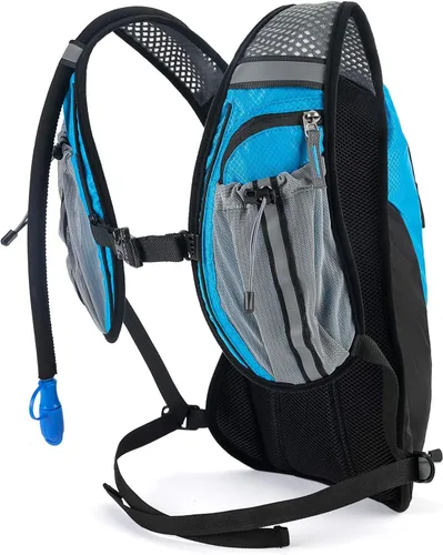 Vista 8 de Mochila de hidratación Mochila de agua para correr con vejiga de hidratación de 2L, paquetes de chaleco de hidratación de ciclismo aislado