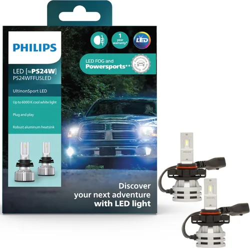 Vista 13 de [Usado] Philips UltinonSport H1 - Bombilla LED para faros antiniebla y deportes de motor, paquete de 2 Transparente