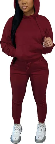 Vista 14 de Alunzoem Conjunto deportivo para mujer, 2 piezas, sudadera con capucha